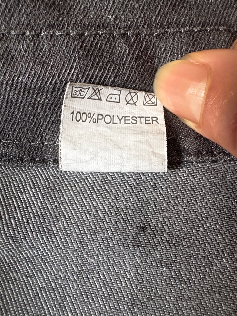 Washed Black Denim Button-Up Shirt NWOT - Picture 9 of 10